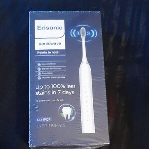 Sonicwave White Electric Toothbrush - Rechargeable Sonic Cleaning